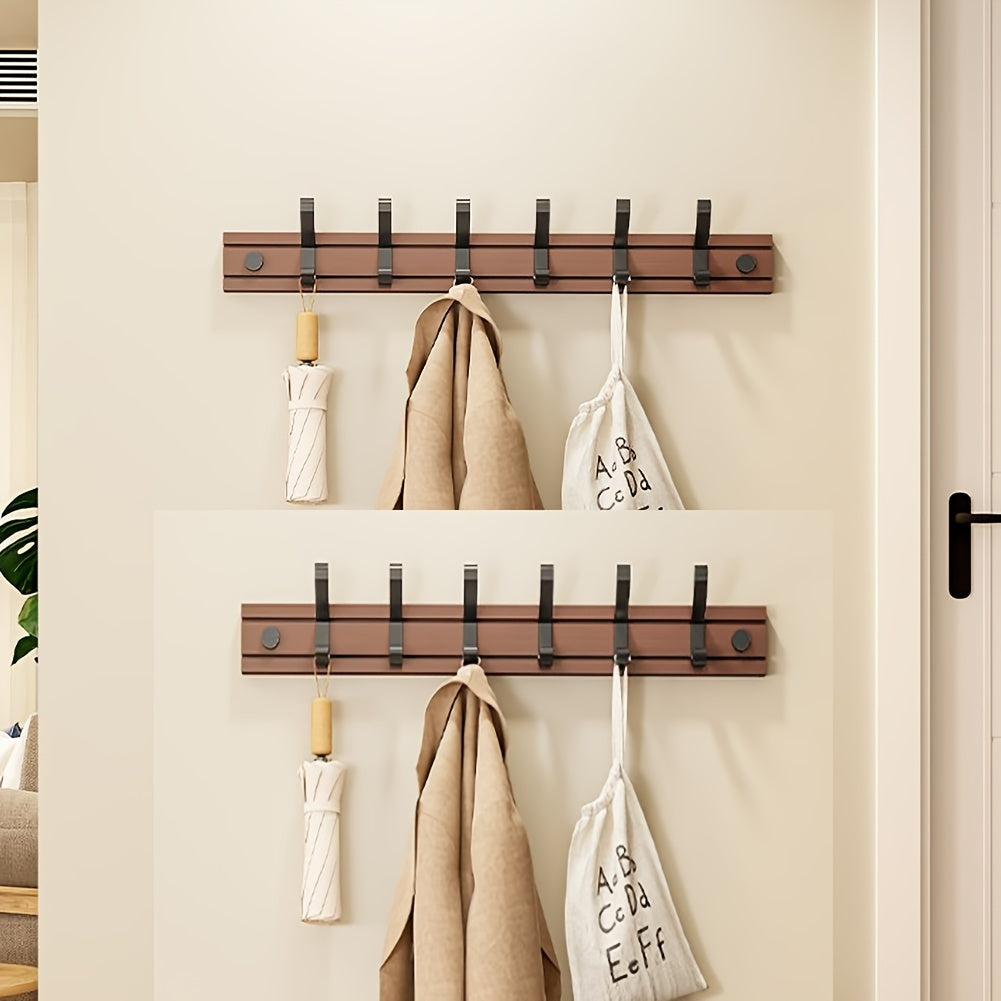 2Pack Wall Mounted Coat Rack With All 12 Decorative Hooks, 24 InchCoat Rack Wall Mount Wall-mounted Coat Rack For Hanging Coats, Keys, Umbrellas And Hats