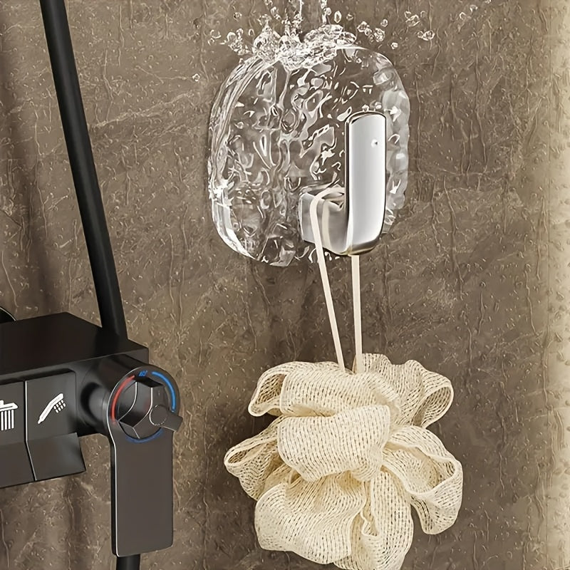 4pcs Ice Flower Hooks 4pcs Set, Wall Mounted Ice Flower Hook | Bathroom Towel Rack, Kitchen Utensil Storage Hook, Cumulative Of