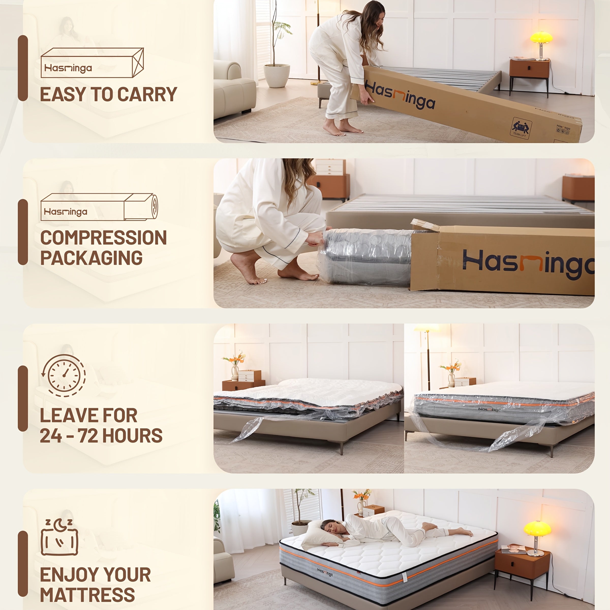 The 12 Inch Memory Sponge And Independent Pocket Spring Mixed Mattress Provides Comfortable And Supportive Sleep, Making It An Ideal Choice for Both Supine And Side Lying Individuals. It Is Suitable for Long-term Use Of European Style Mattresses