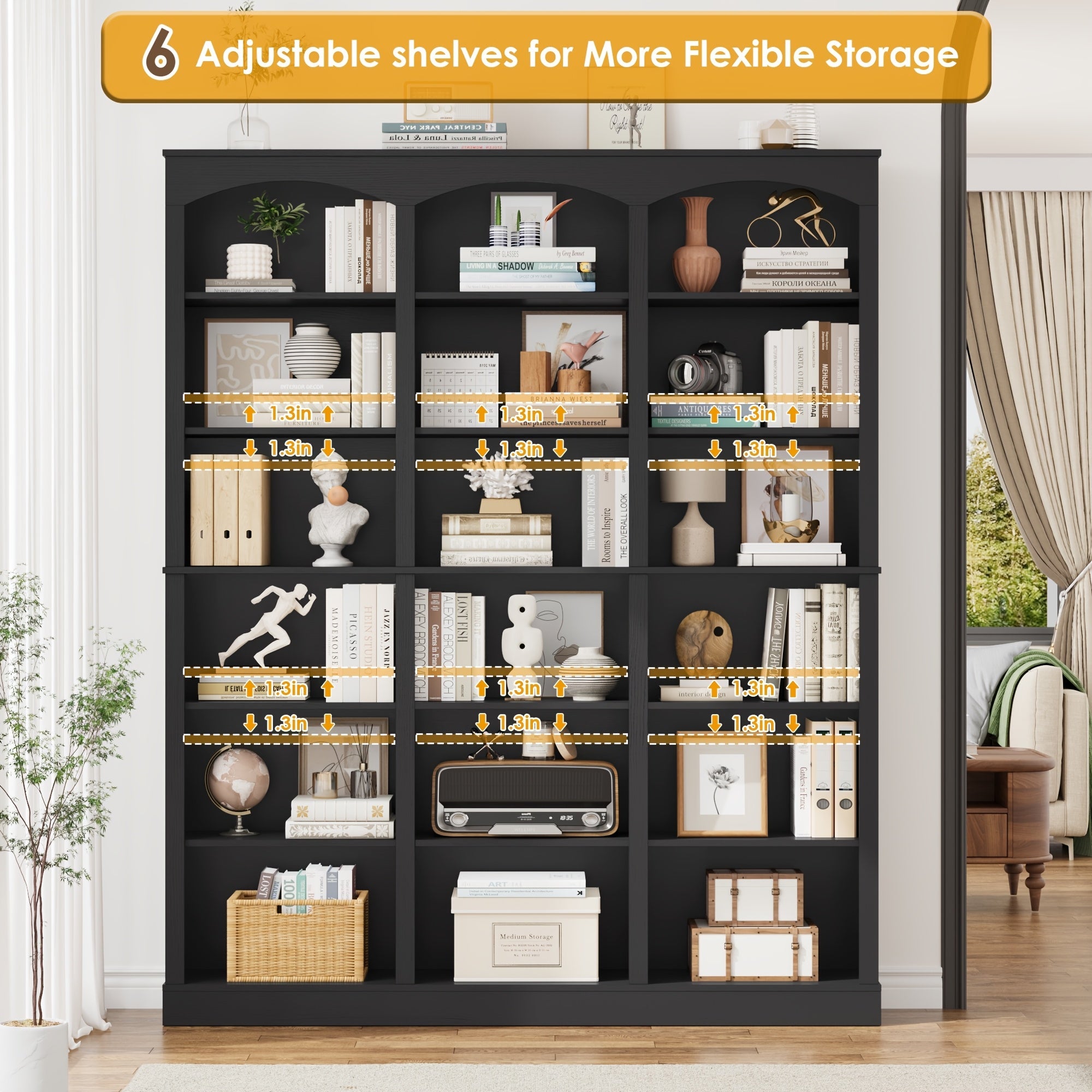 FULTRU 18-Open Display Cube Bookcase And Bookshelves, 71\