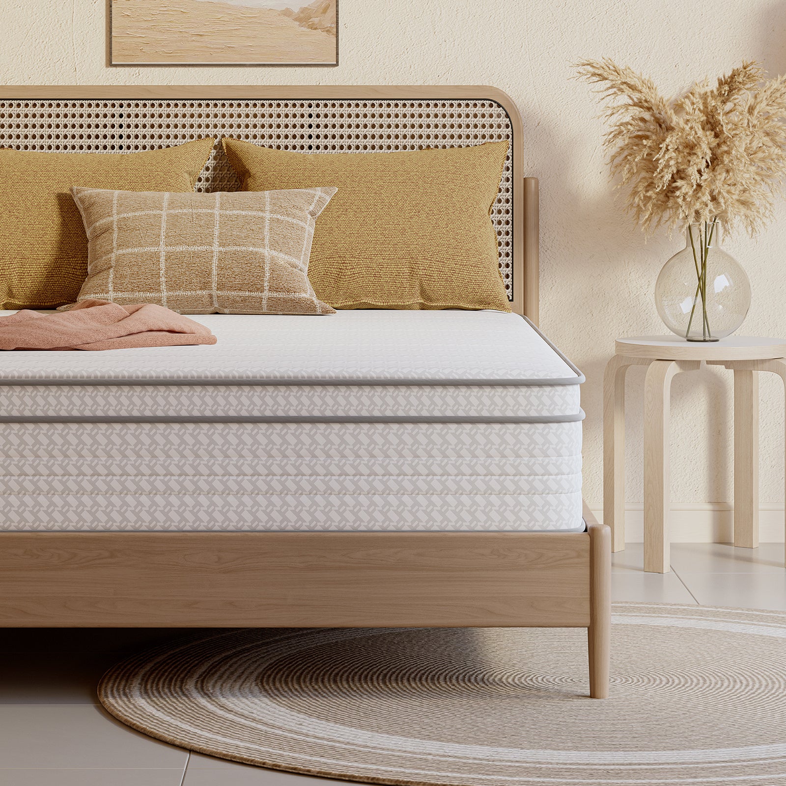 SweetNight 6\u002F8\u002F10\u002F12\u002F14 inch Memory Foam Hybrid Mattress With Pocket Springs, Twin Xl, Full, Queen, King, Sizes In A Box, Medium Firm, Mattresses For Support Comfort, Fiberglass-Free