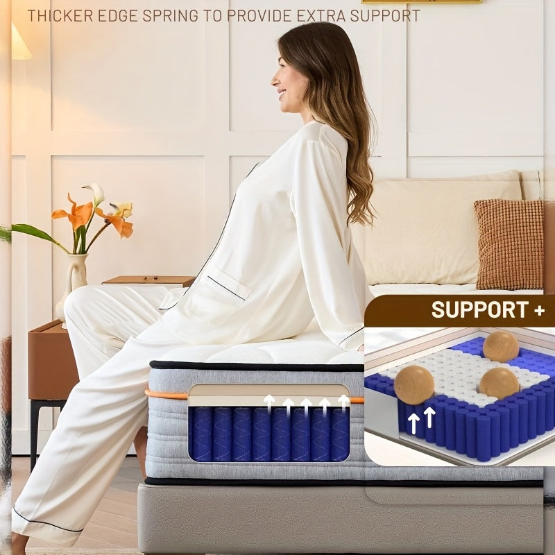 The 12 Inch Memory Sponge And Independent Pocket Spring Mixed Mattress Provides Comfortable And Supportive Sleep, Making It An Ideal Choice for Both Supine And Side Lying Individuals. It Is Suitable for Long-term Use Of European Style Mattresses