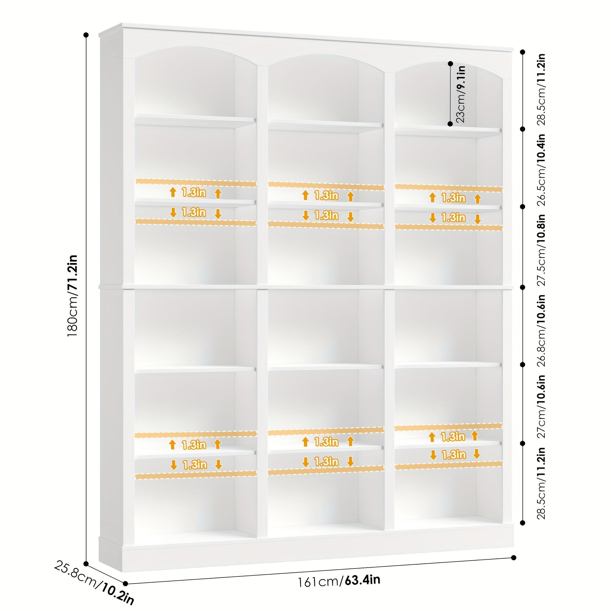FULTRU 18-Open Display Cube Bookcase And Bookshelves, 71\