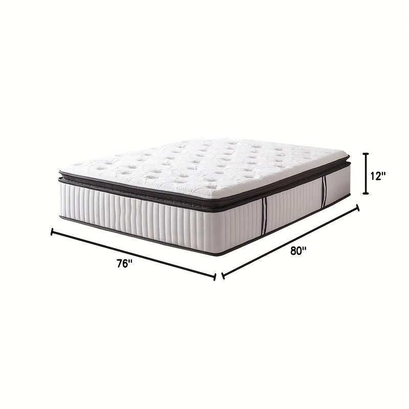 Memory Foam Mattress, Individual Pocket Springs, Thick Cushion Layer, Home Bedroom, Comfortable Support Elastic Sponge, Thick Latex Mattress, Zoned Support, Breathable Fabric, Master Bedroom, Easy - to - Clean, Bedroom Furniture, Comfortable Sleep