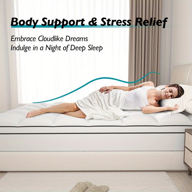 Breathable Memory Foam Mattress - Curve-Fitting, Light Beige-Friendly Design with Removable Cover, No Power Needed, Durable Polyester for Home & Office Use, Comfortable Sleeping, Modern Bedroom Decor, Highquality Material