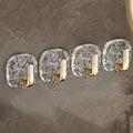 4pcs Ice Flower Hooks 4pcs Set, Wall Mounted Ice Flower Hook | Bathroom Towel Rack, Kitchen Utensil Storage Hook, Cumulative Of