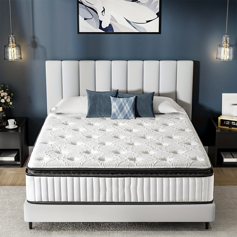 Memory Foam Mattress, Individual Pocket Springs, Thick Cushion Layer, Home Bedroom, Comfortable Support Elastic Sponge, Thick Latex Mattress, Zoned Support, Breathable Fabric, Master Bedroom, Easy - to - Clean, Bedroom Furniture, Comfortable Sleep