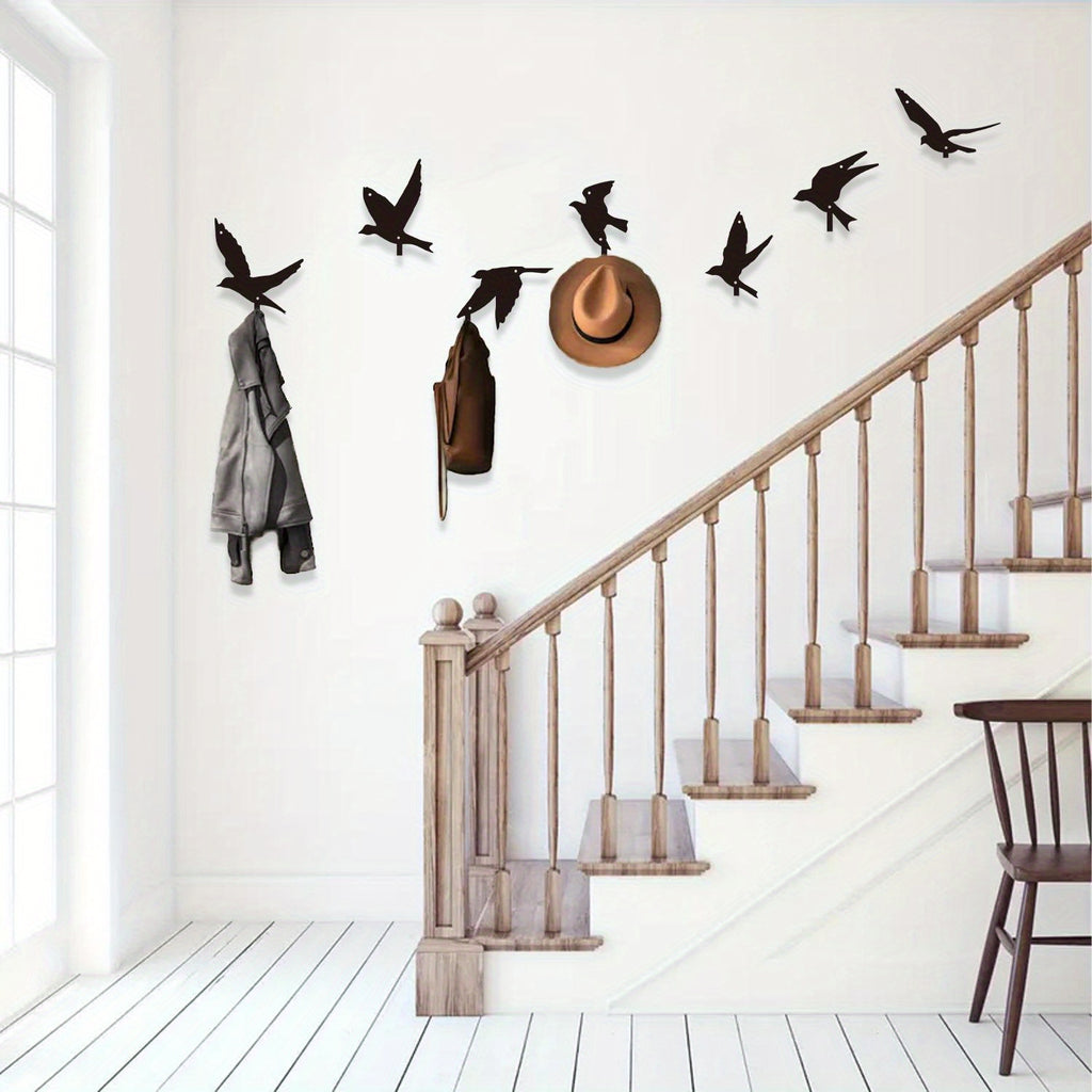 Wall Coat Hooks Birds Set of 3 or 6 Birds Entryway Bird Hook Unique Coat Hanger Metal Wall Art Birds Lover Animal Hooks Cute Hook Gifts