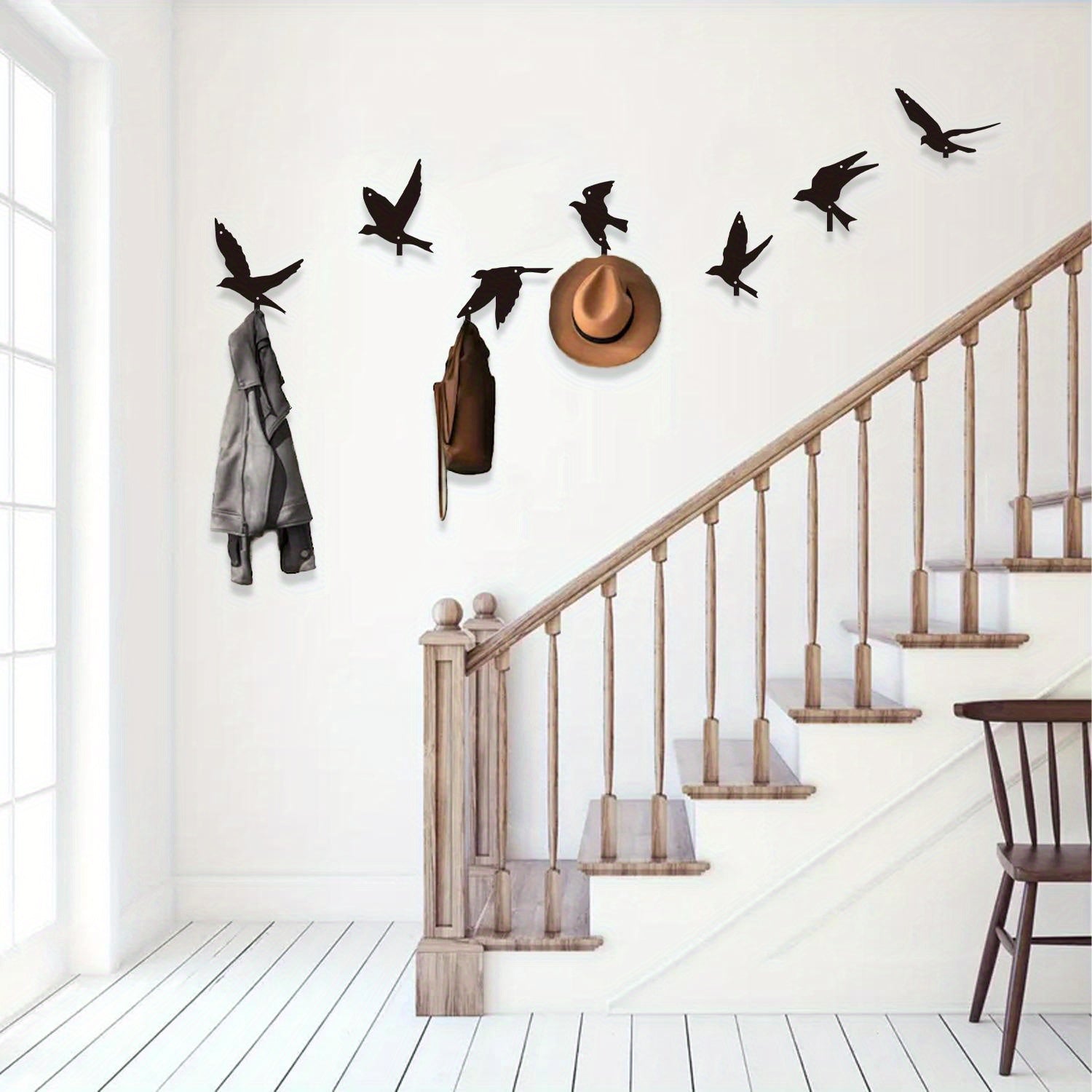 Wall Coat Hooks Birds Set of 3 or 6 Birds Entryway Bird Hook Unique Coat Hanger Metal Wall Art Birds Lover Animal Hooks Cute Hook Gifts