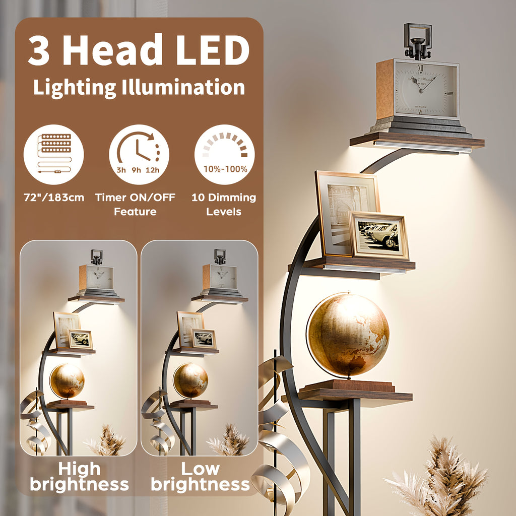 8 Tier Magazine Holders With Light, 65\