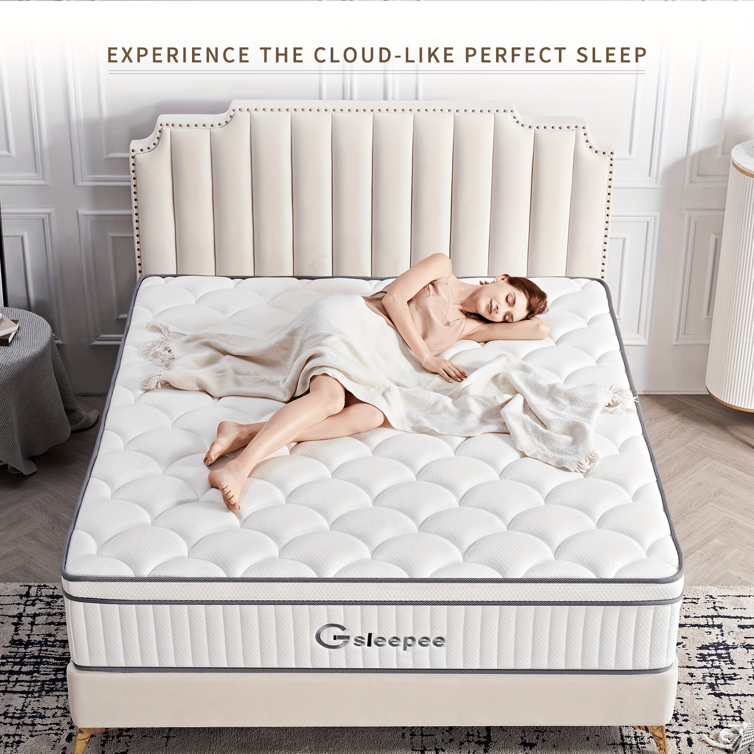 Gsleepee Hybrid Memory Foam Mattress - Twin\u002FFull\u002FQueen\u002FKing Size, Soft & Comfortable with Medium Firm Support, Motion Isolation, Allergy-Friendly, Quiet Sleep, Easy Transport in a Box, Available in 8\u002F10\u002F12\u002F14 Inch Thicknesses