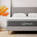 MUBULILY Hybrid Mattress in a Box with Memory Foam & Pocket Coils - Medium Firm, Motion Isolation, Hypoallergenic Polyester Cover, Knitted Design, No Power Needed, Easy Setup for Bedroom Furniture, Bedroom Furniture, Modern Bedroom, Durable Construction