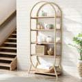Modern 5-Tier Arched Bookcase - 70.8\