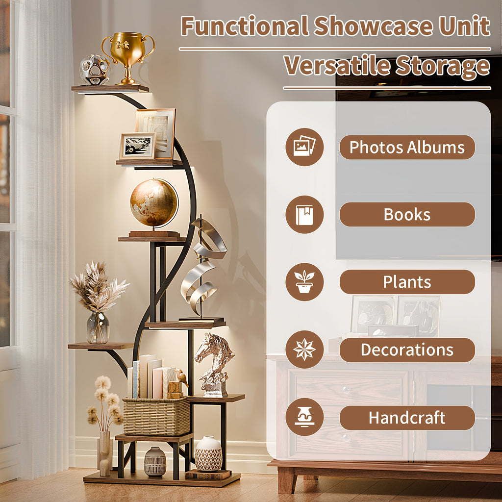 8 Tier Magazine Holders With Light, 65\