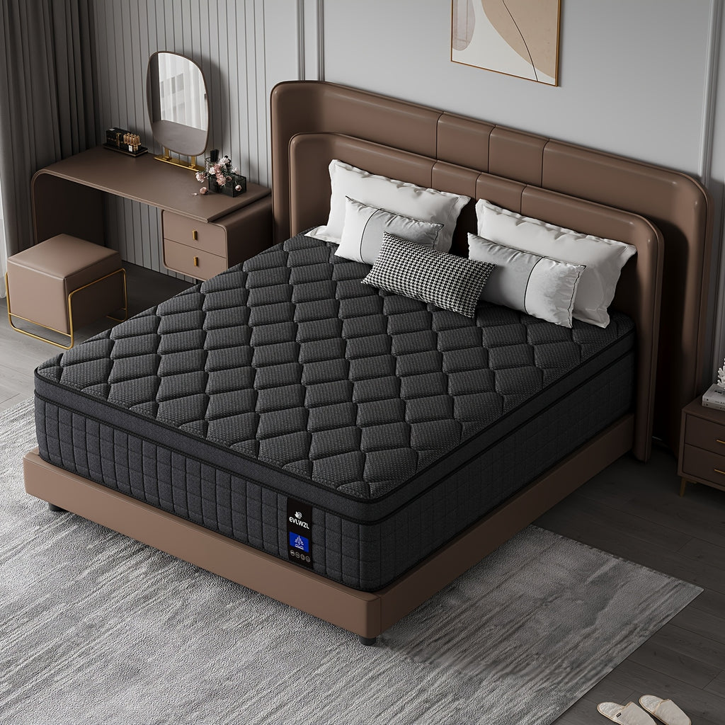 8in\u002F10in\u002F12in\u002F14in Twin, Full, Queen, King, Mattress Memony Foam And Spring, Hybrid Mattress, Medium Firmness, Lumbar Support, for Home RoomsHotels, Boxed,