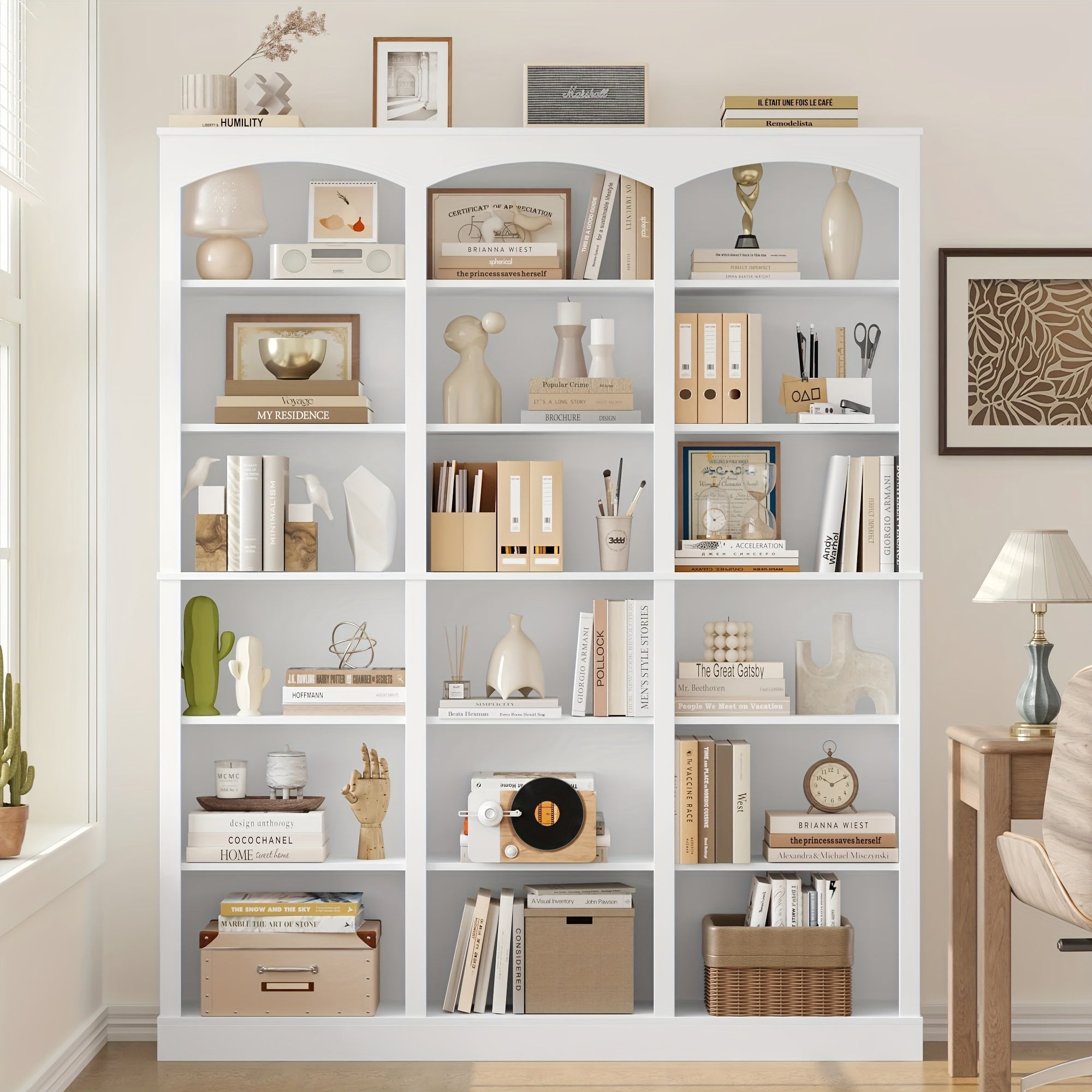 FULTRU 18-Open Display Cube Bookcase And Bookshelves, 71\