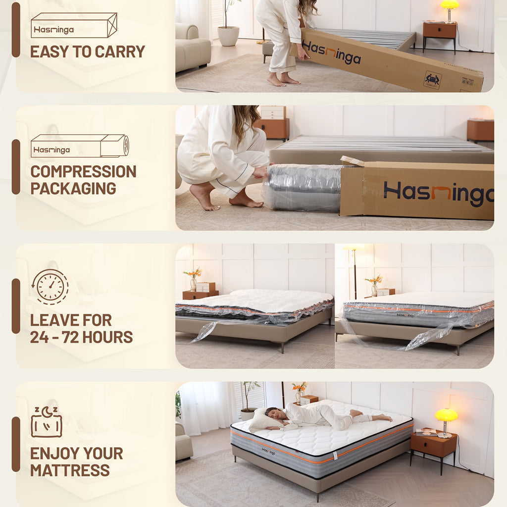 12 Inch Full\u002FQueen\u002FKing Mattress Hybrid Medium Firm Memory Foam Mattress with Innerspring, Reinforced Edge Support, Cooling Gel Pillow Top, Pressure Relief & Motion Isolation, Bed In A Box