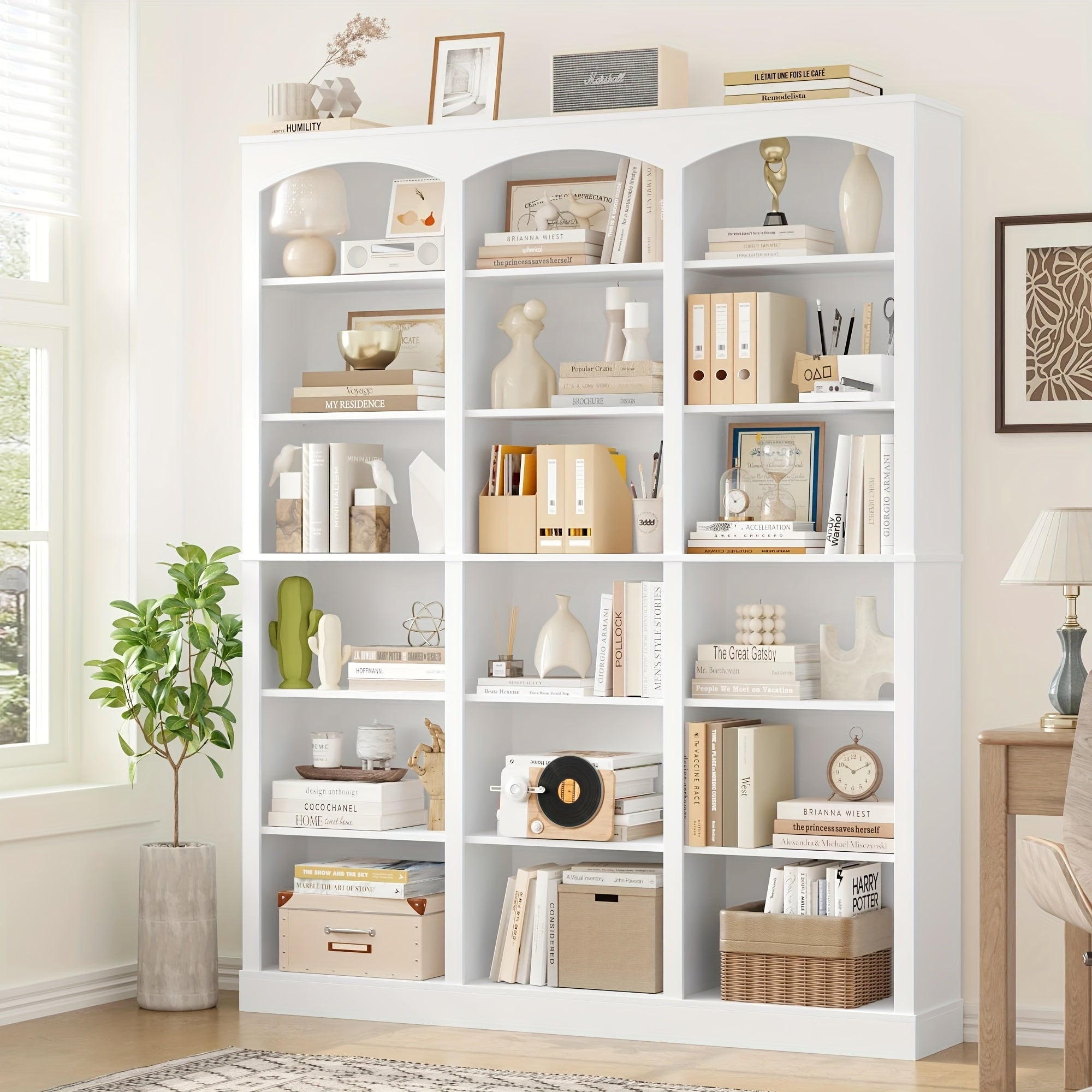 FULTRU 18-Open Display Cube Bookcase And Bookshelves, 71\